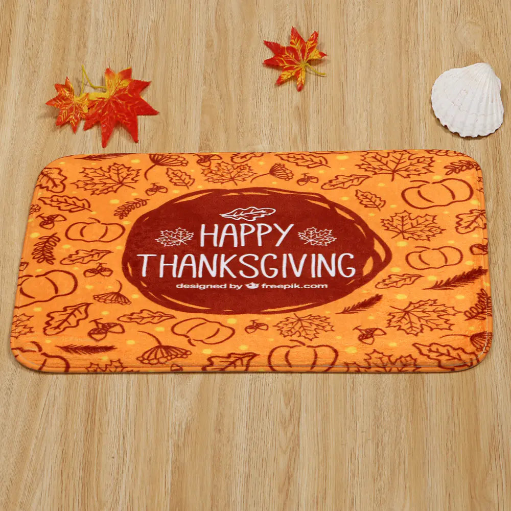 Thanksgiving Home Bedroom Anti-Slip Door Mat Carpet