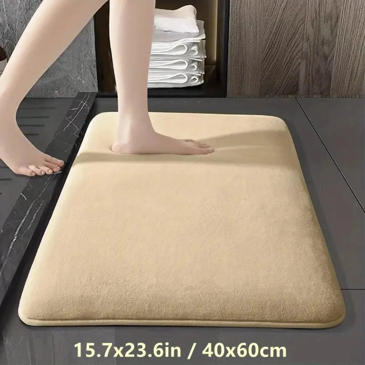 Solid Color Non-Slip Bathroom & Entrance Floor Mat
