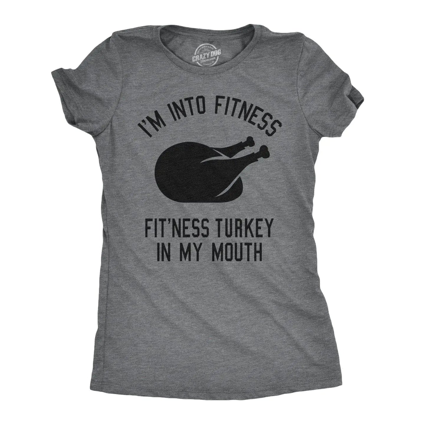 Womens Fitness Turkey in My Mouth Tshirt Funny Thanksgiving Food Tee for Ladies Funny Womens T Shirts Thanksgiving T Shirt for Women Funny Fitness T Shirt Dark Grey XXL