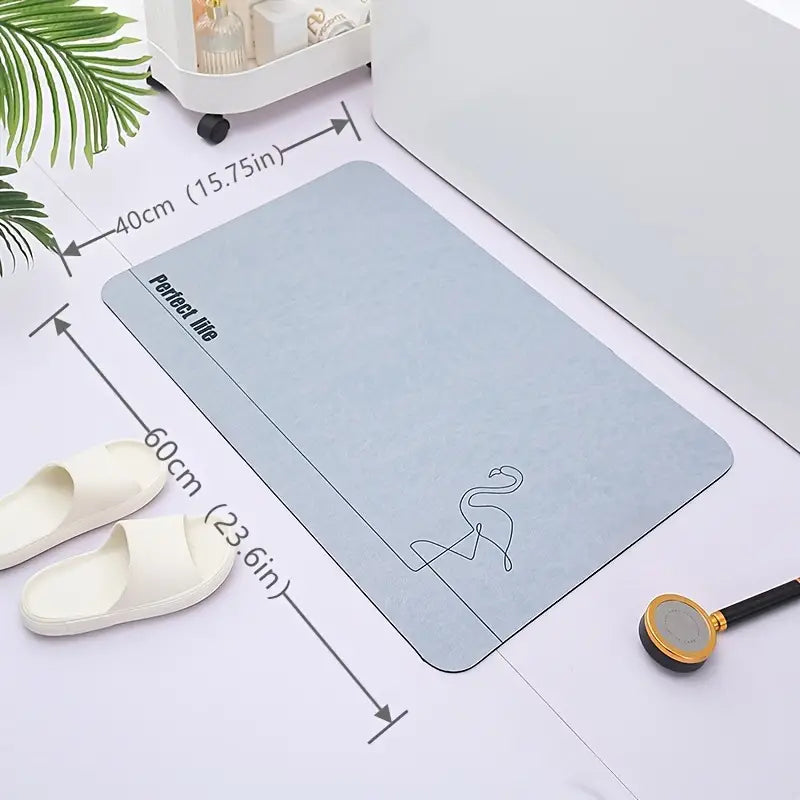 Silicone Non-Slip Bathroom Rug with Soft Cushion