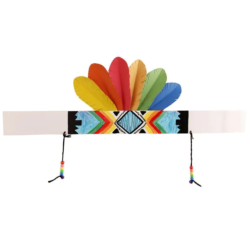 Thanksgiving DIY Indian Feather Headband Craft