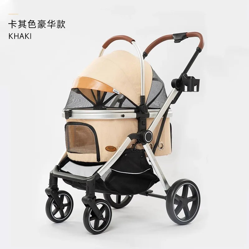 Separation Pet Trolley Dog Show Stroller Luxury 4 Wheels ...