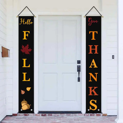 Thanksgiving Banner Custom Fall Door Decoration