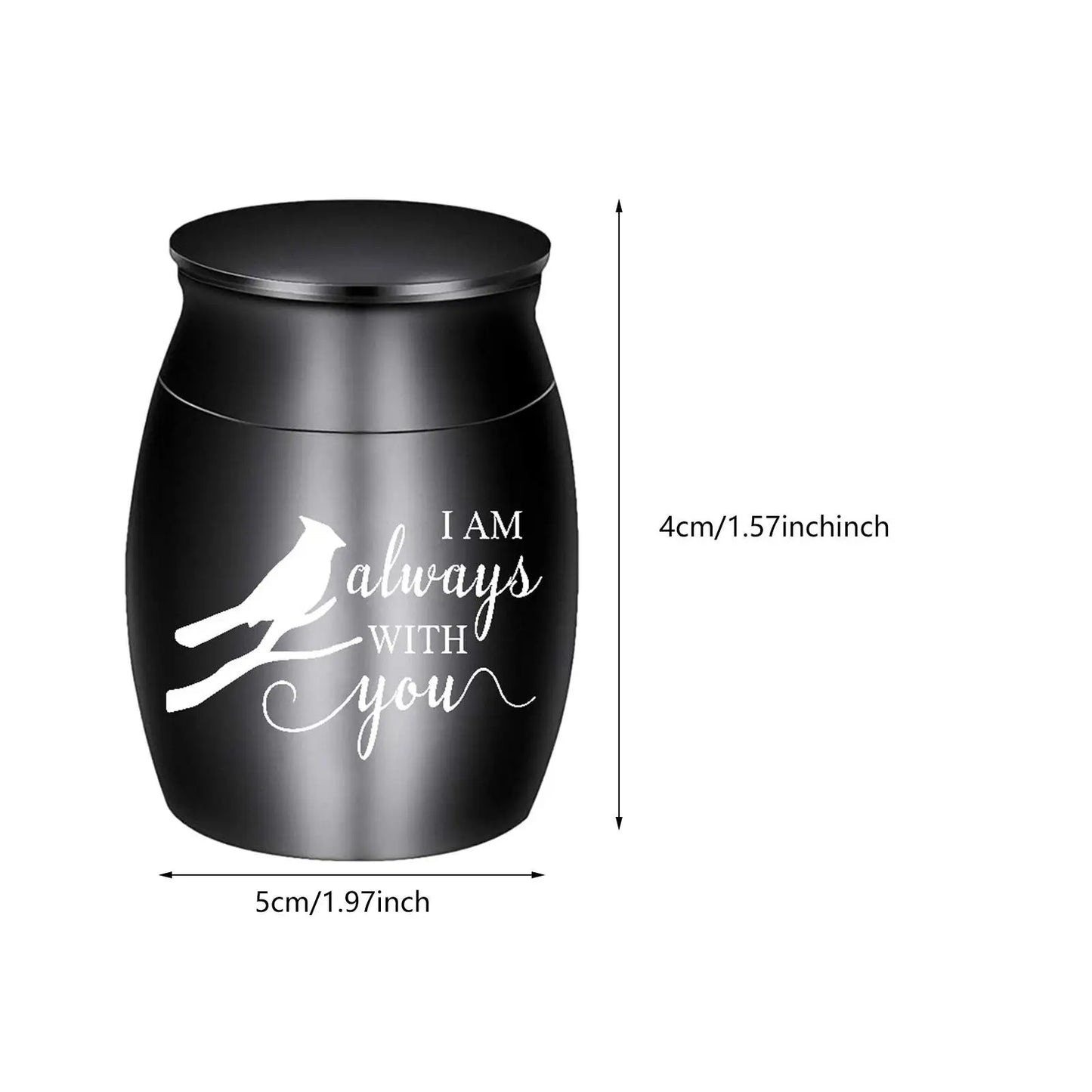 Image of New Multi Colored Stainless Steel Pet Urn Sealed Funeral Memorial Ash Holder For Dog Cat Bird Mouse Cremation Ashes from Edmene LLC