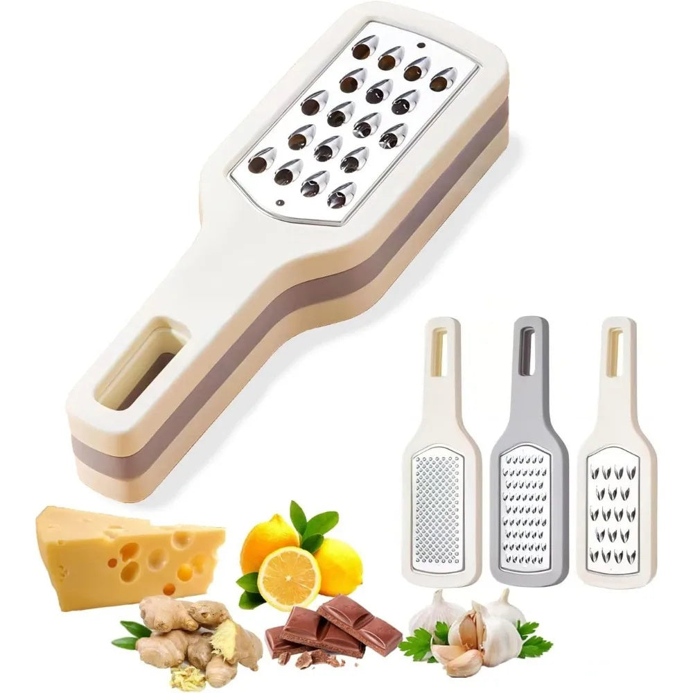 3 In 1 Cheese Grater Portable Handheld Stainless Steel Vegetable