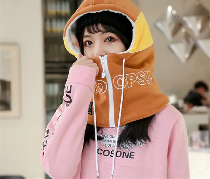 Cute Rabbit Ski Face Helmet Cap