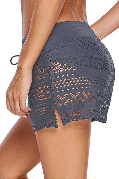 Image of Blue Lace Shorts Attached Swim Bottom 52085262 from Edmene LLC