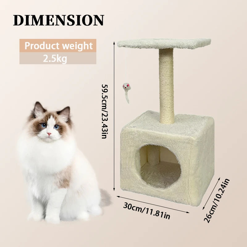 Image of Yxt Pet Supplies Natural Sisal Cat Climbing Frame Square Flannel Cat Nest Home Decorations from Edmene LLC