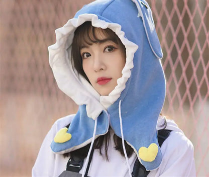 Cute Rabbit Ski Face Helmet Cap