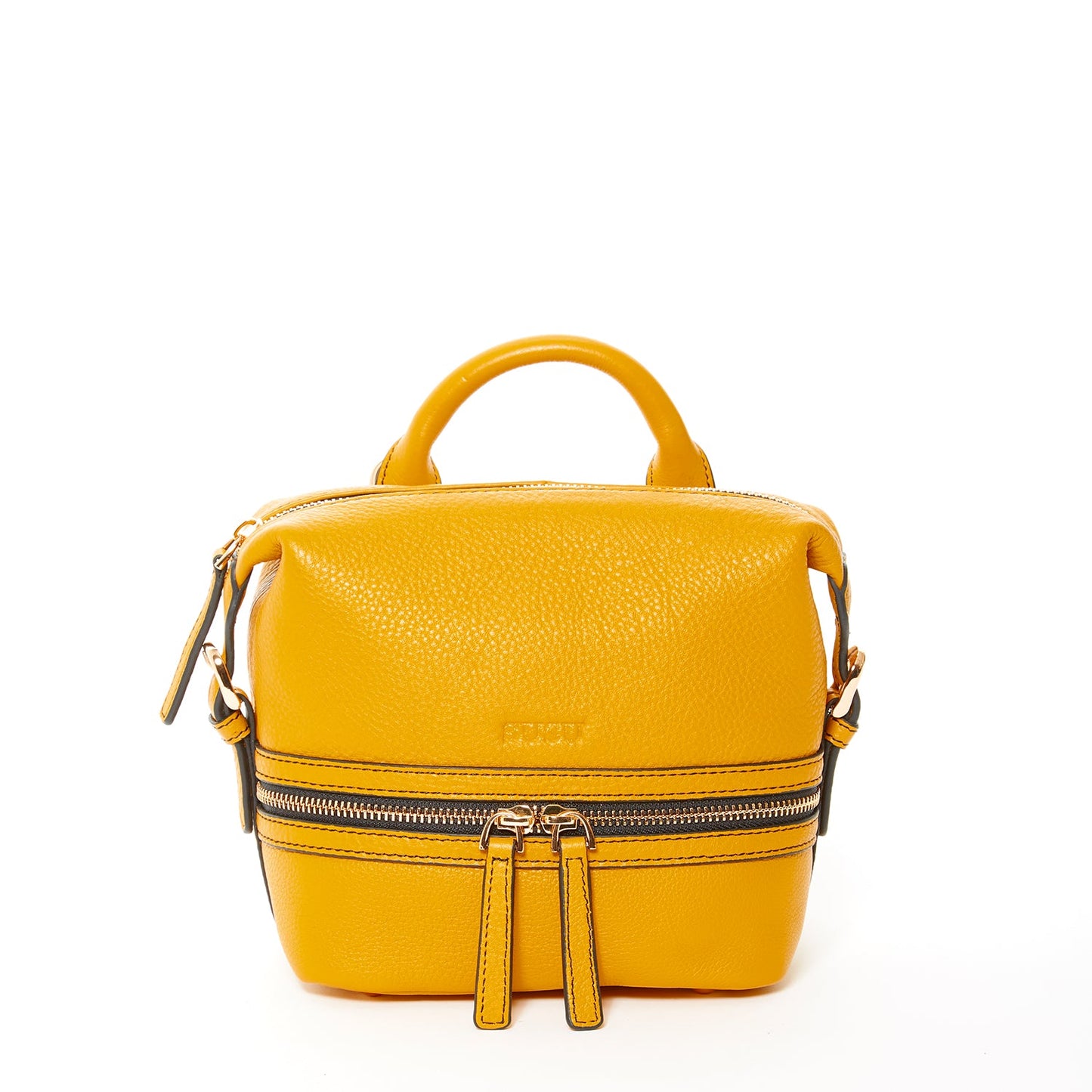 Image of SUSU Leather Backpack for Women  Yellow Purse Convertible... from Edmene LLC