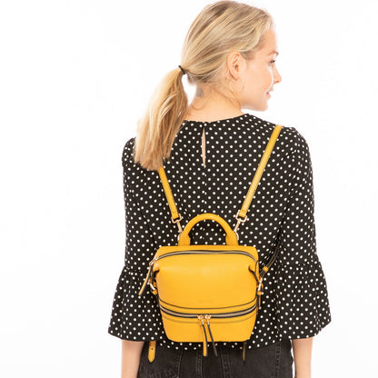 Image of Ashley Leather Trendy Backpacks Yellow 218520365 from Edmene LLC