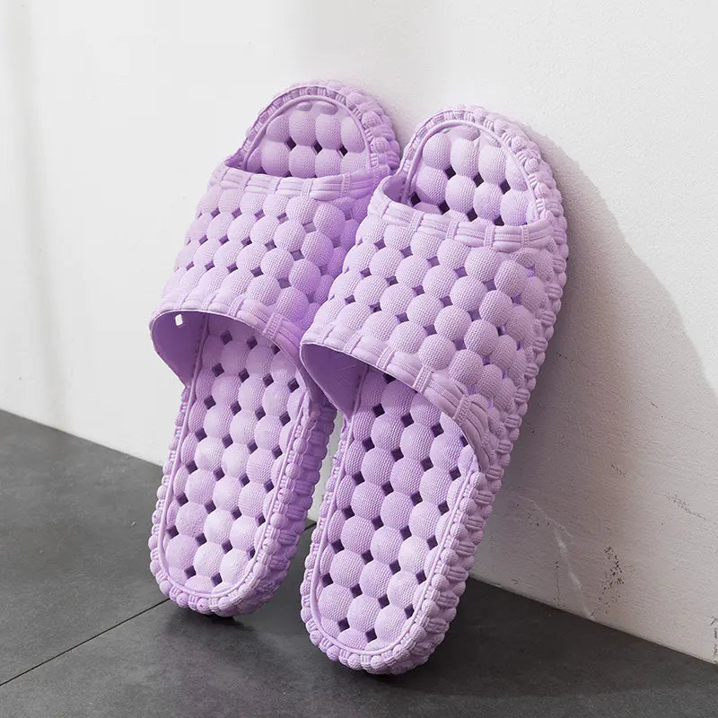 Unisex Hollow Out Bathroom Slippers for Home Use