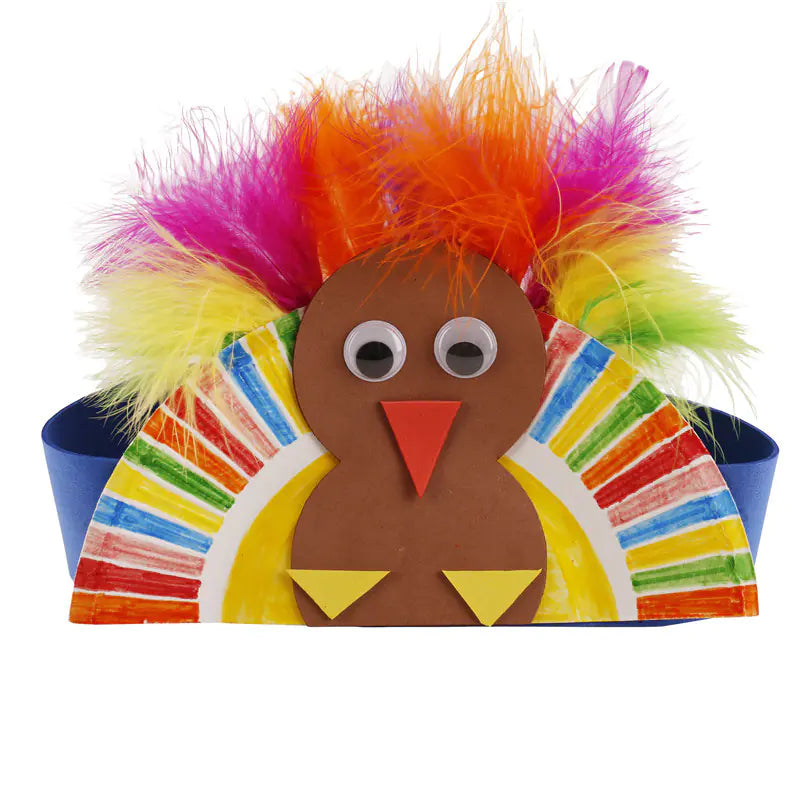 Thanksgiving Turkey Headband Craft for Kids DIY