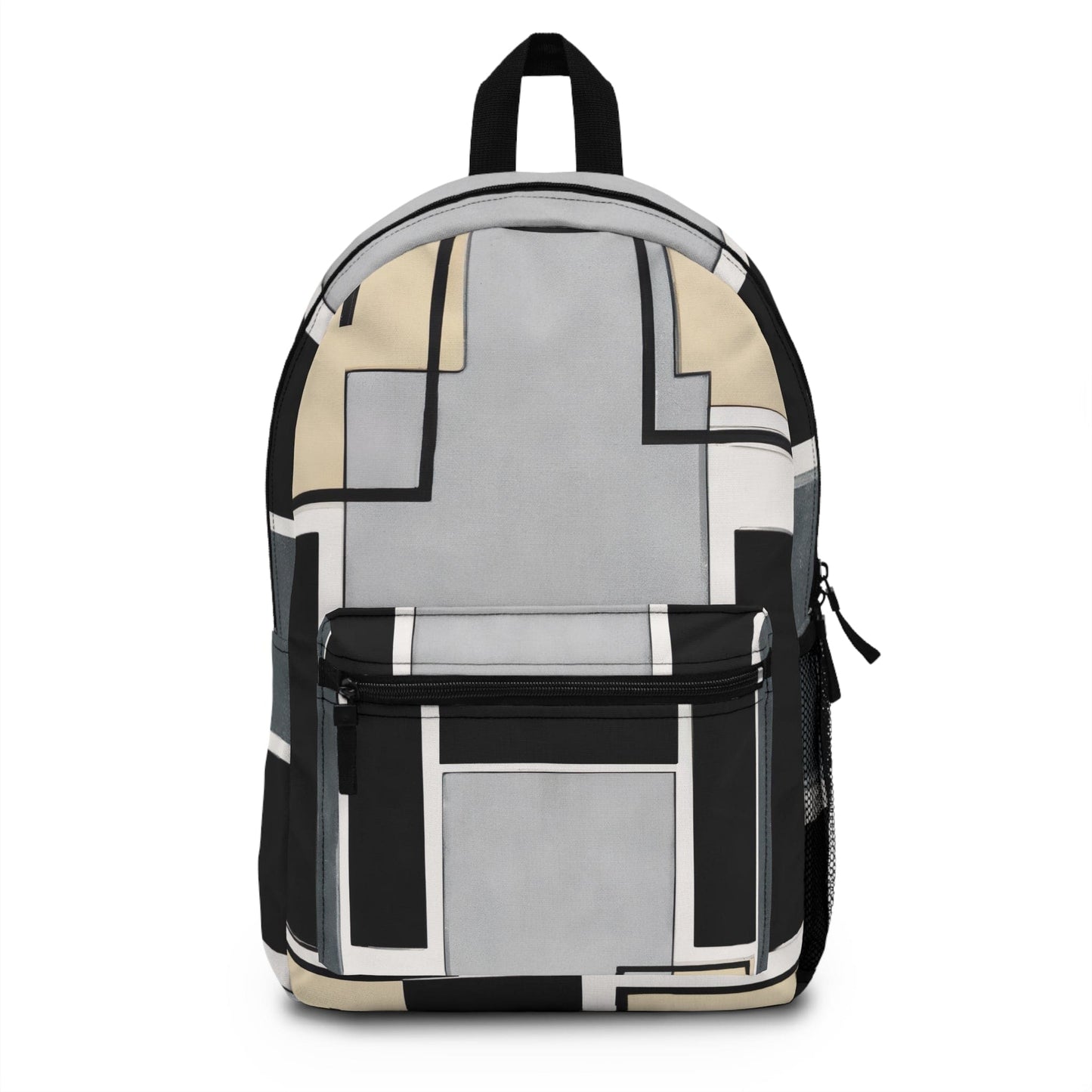 Backpack Work/school/leisure - Waterproof - Abstract Black Grey Brown