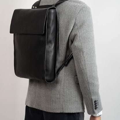 Image of Leather Laptop Backpack The Minimalist Black 985288941 from Edmene LLC