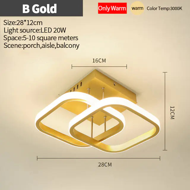 Nordic LED Ceiling Lights for Home, Bedroom & Corridor