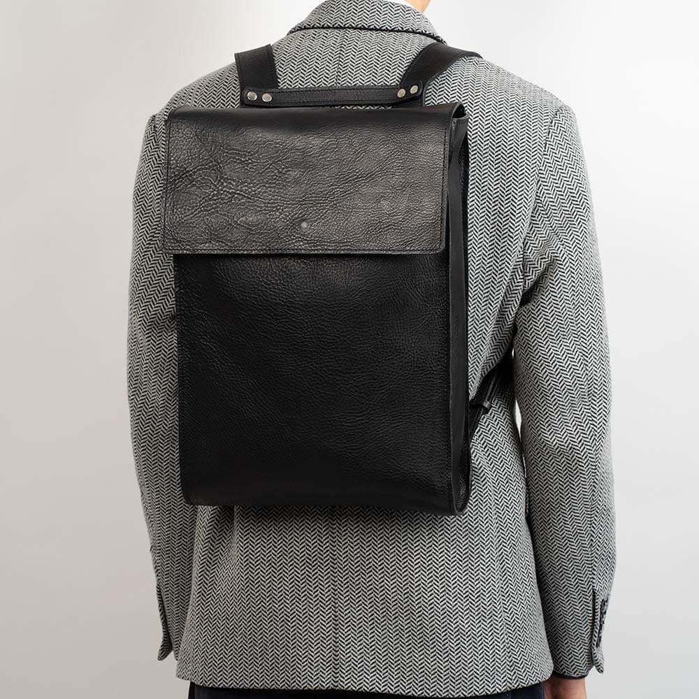 Image of Leather Laptop Backpack The Minimalist Black 985288941 from Edmene LLC
