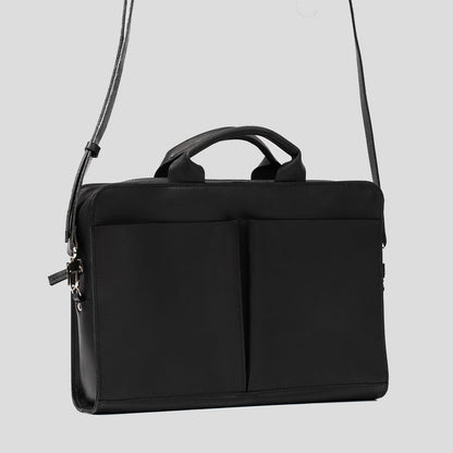 Image of Leather Laptop Bag (Black) from Edmene LLC