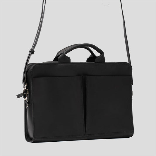 Image of Leather Laptop Bag (Black) from Edmene LLC