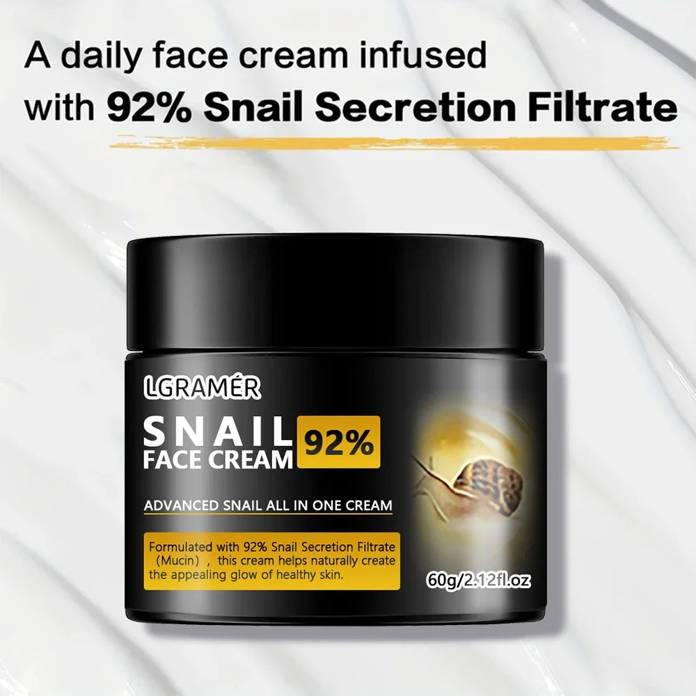 Image of Anti Wrinkles Snail Face Cream Collagen Moisturizing Nourish Repair Face Damaged Lift Firm Smooth Bright Whitening Skin Care from Edmene LLC