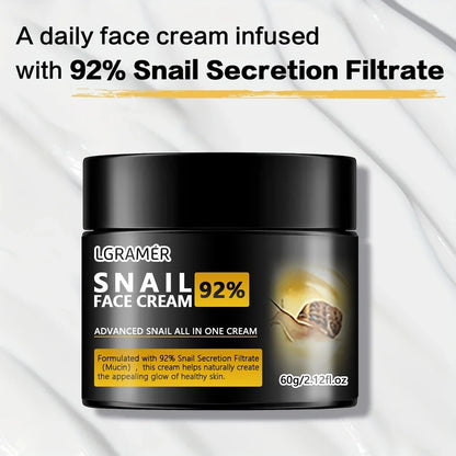 Image of Anti Wrinkles Snail Face Cream Collagen Moisturizing Nourish Repair Face Damaged Lift Firm Smooth Bright Whitening Skin Care from Edmene LLC