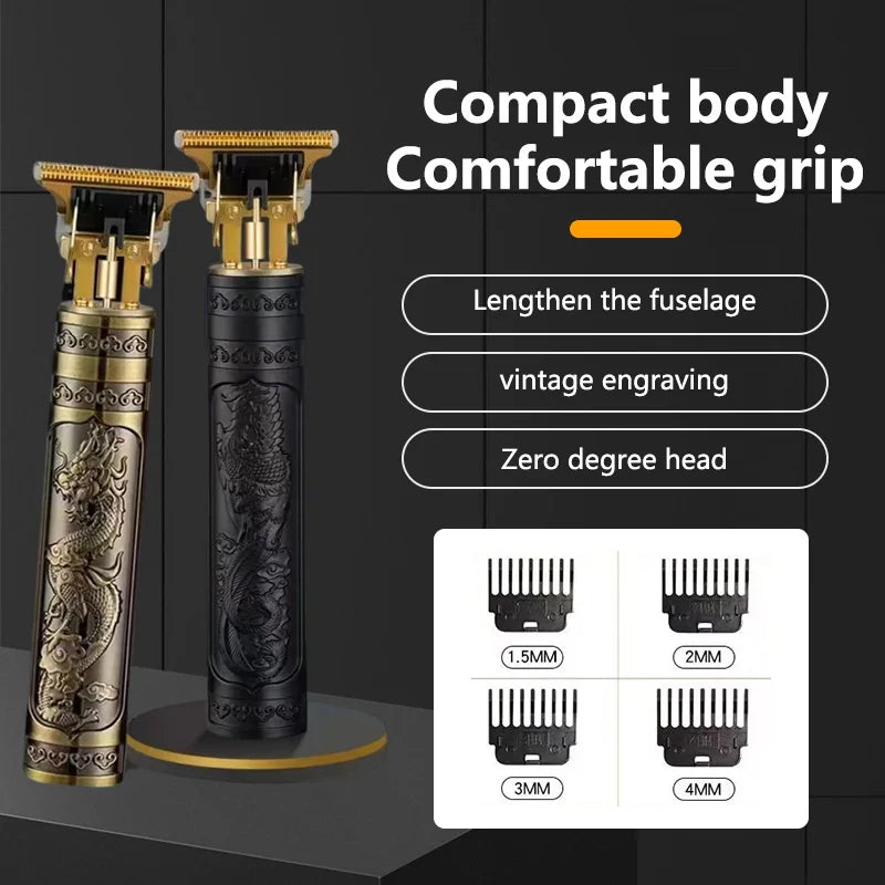 Image of 2025 T9 Hairclipper Beard Shaving Body Hair Trimmer Clippers Electric Machine Men Haircut Machine 0Mm Barber Shaverdragon Carved from Edmene LLC