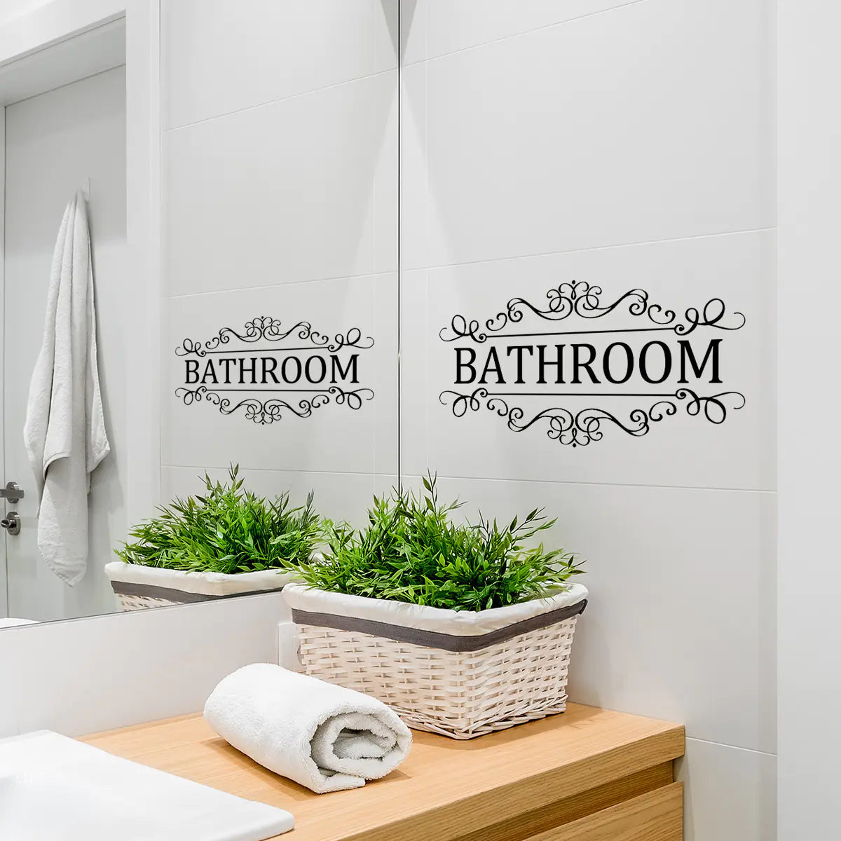 Minimalist Self-Adhesive Bathroom Wall Stickers