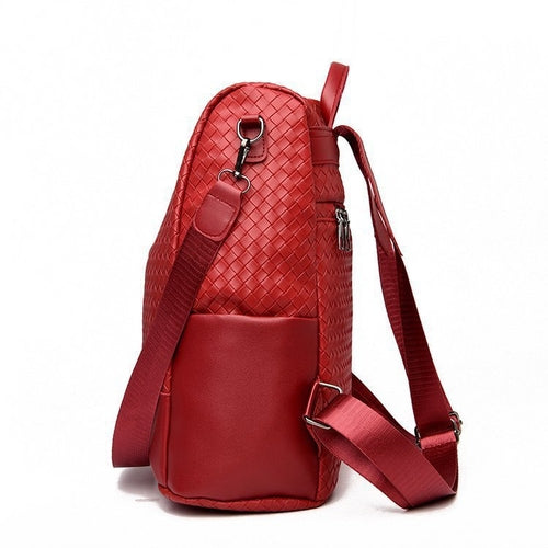 ALLFASHION™ – BohoMetro Woven Leather Backpack