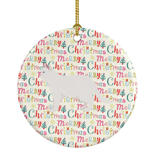 Poodle Cat #2 Cat Christmas Ceramic Ornament