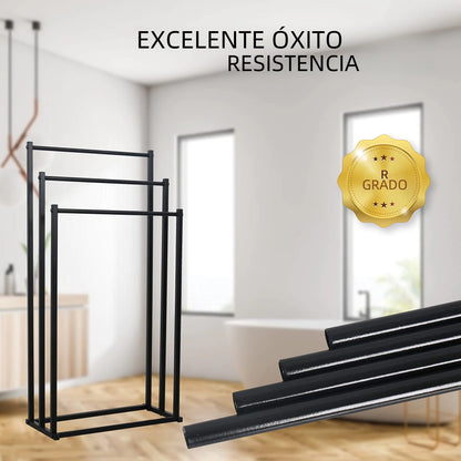 Freestanding Towel Rack - No Drilling Metal Bathroom Stand