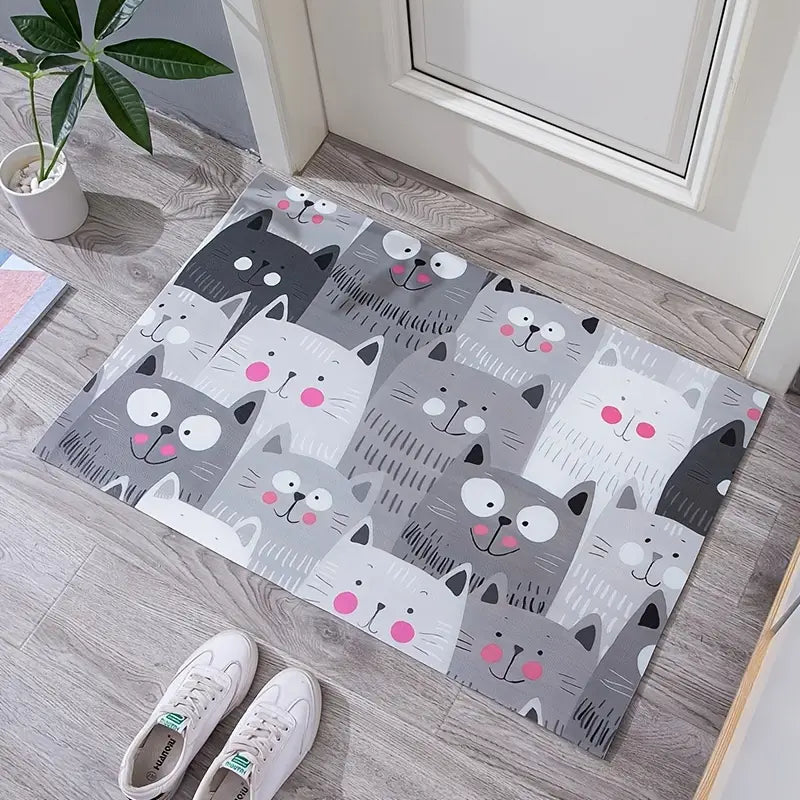 Silicone Non-Slip Bathroom Rug with Soft Cushion