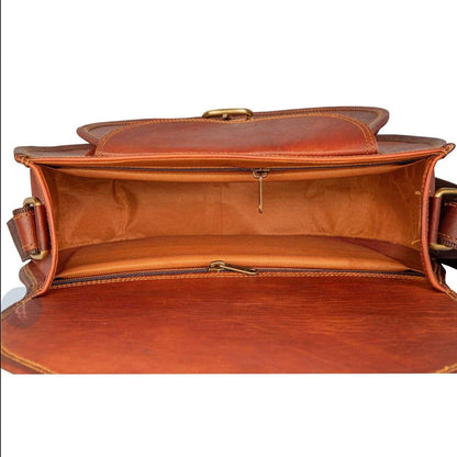 Handmade Leather Gypsy Bag - Vintage Crossbody Purse.