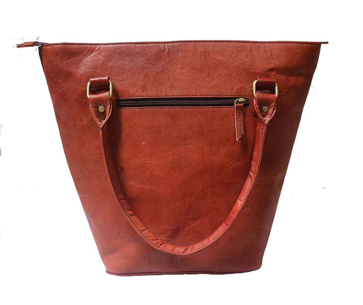 Handmade Small Leather Tote Bag For Ladies .