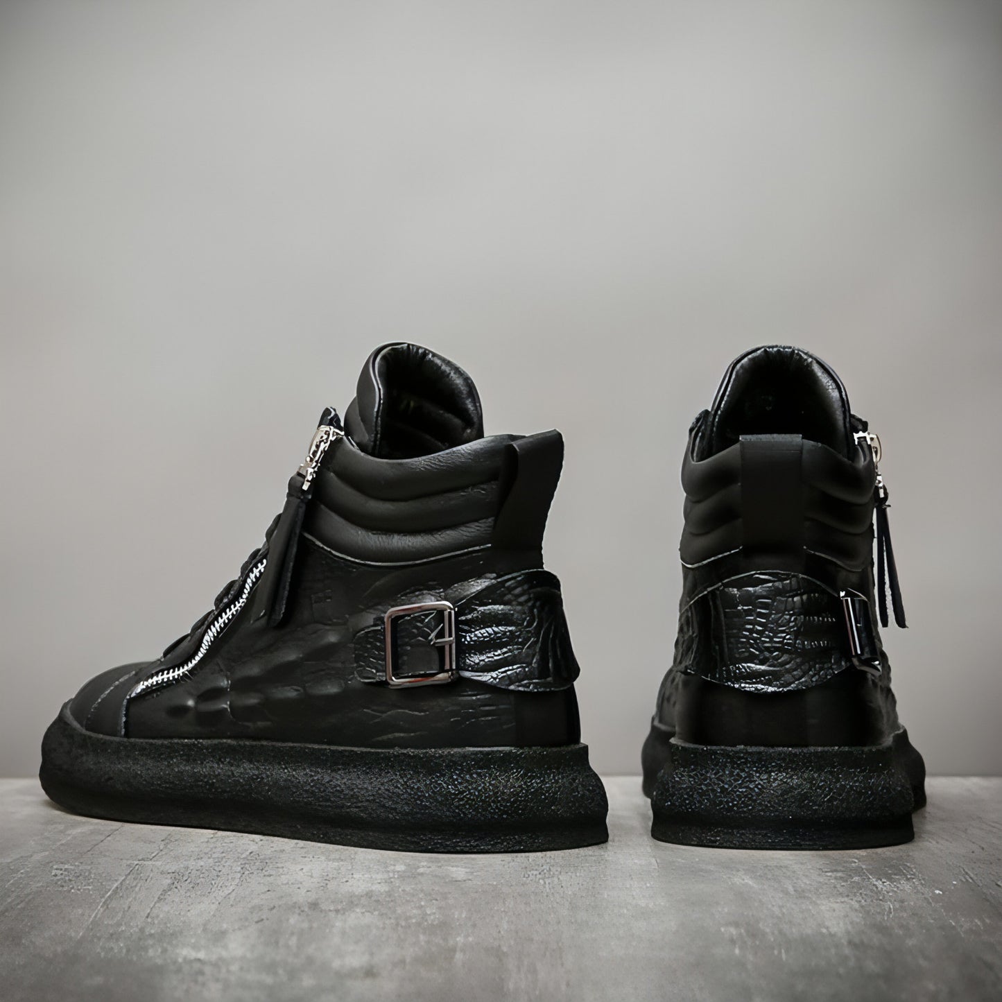 UrbanCore™ – Men’s High-Top Leather Street Sneakers