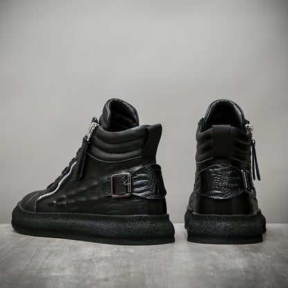 UrbanCore™ – Men’s High-Top Leather Street Sneakers