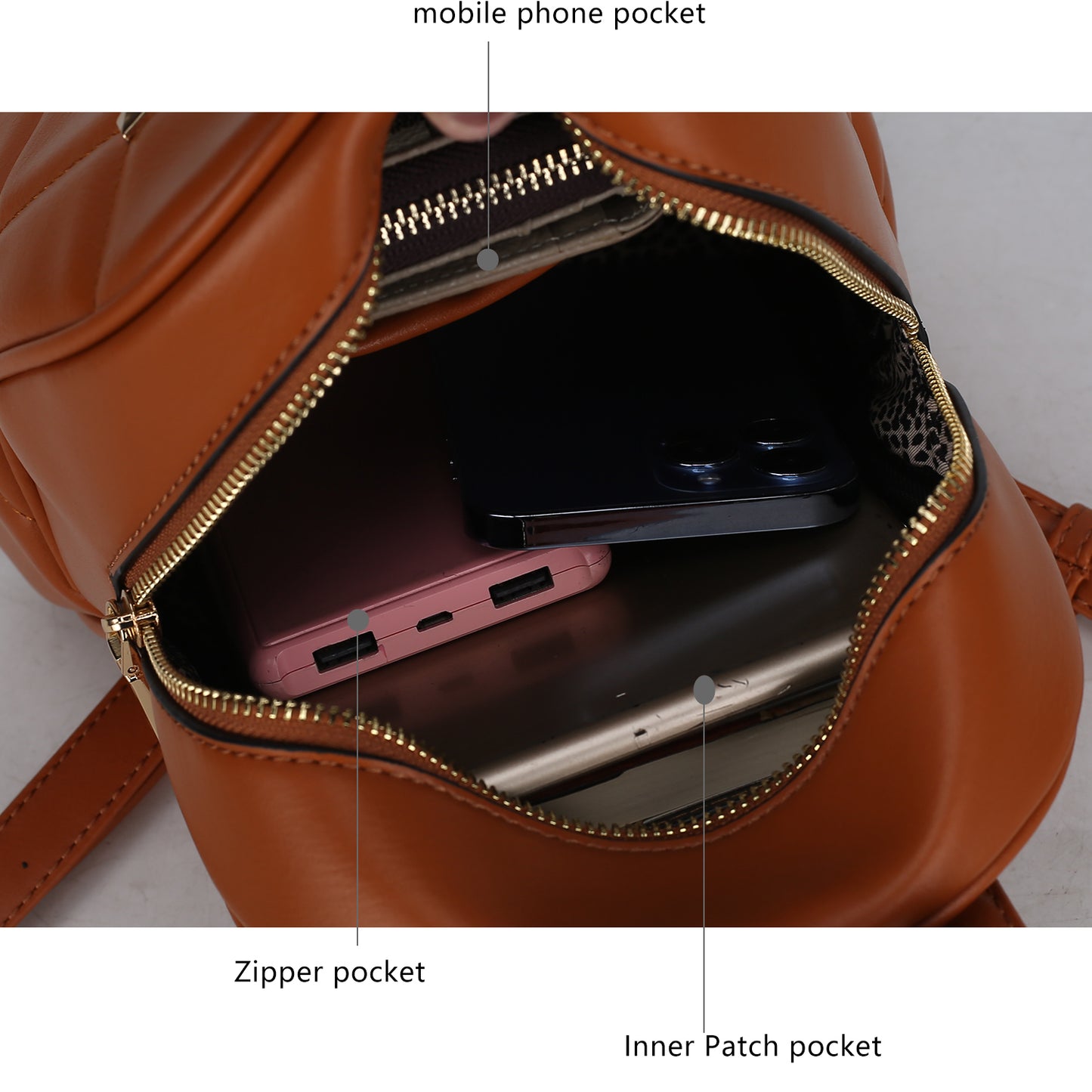 Image of Hayden Quilted Vegan Leather With Studs Womens Backpack 1740880536 from Edmene LLC