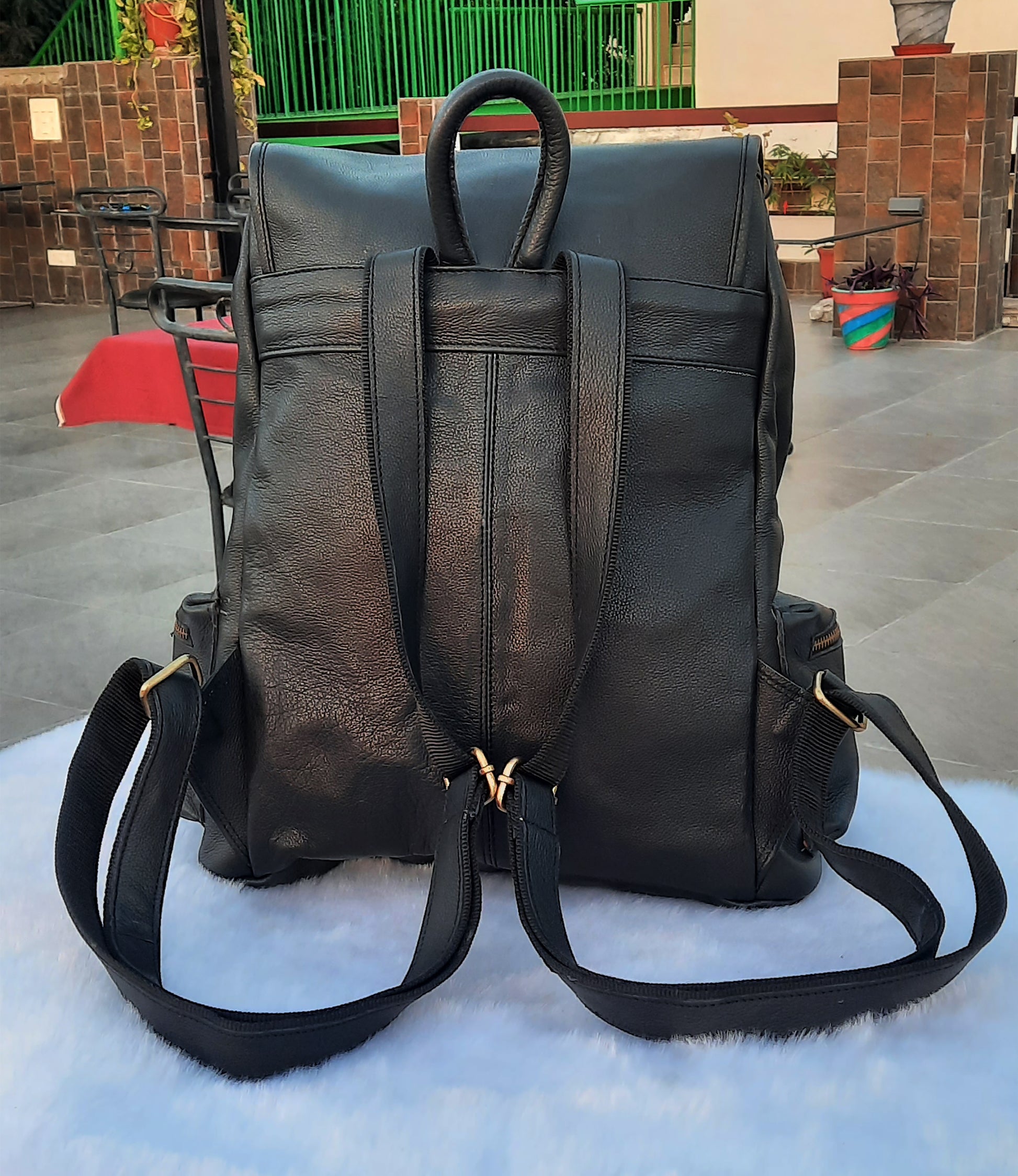 Image of Leather Backpack Handmade 15 5 Inch Unisex Backpack 896937807 from Edmene LLC