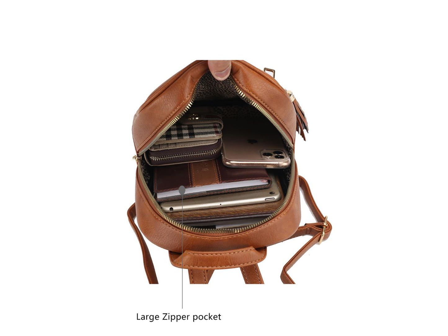 MKF Roxane Backpack with Mini Backpack and Wristlet by Mia K