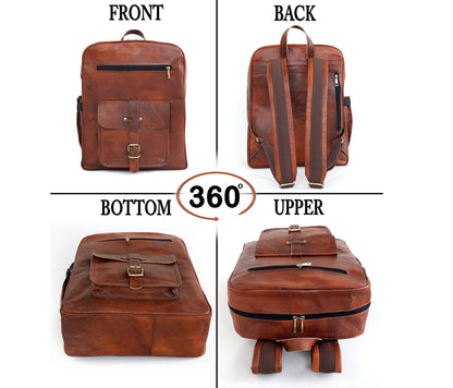 Image of Genuine 15 6 Inch Vintage Laptop Backpack Retro Travel Work Rucksack 1433985546 from Edmene LLC