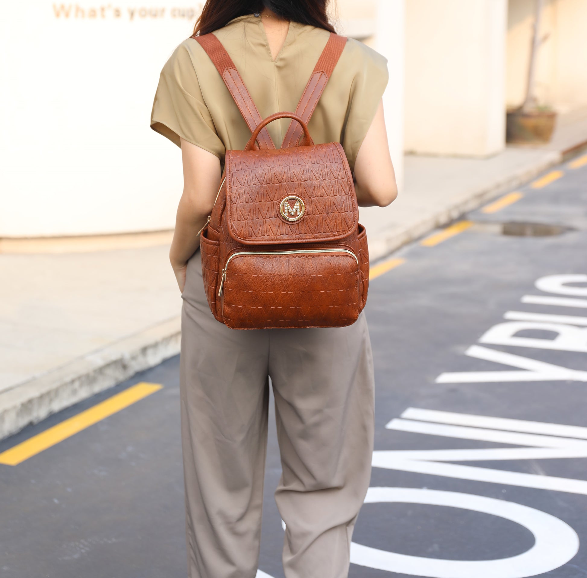 Image of Samantha Backpack Vegan Leather Women from Edmene LLC