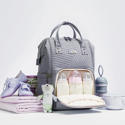 Image of Modern Quilted Diaper Bag Backpack from Edmene LLC
