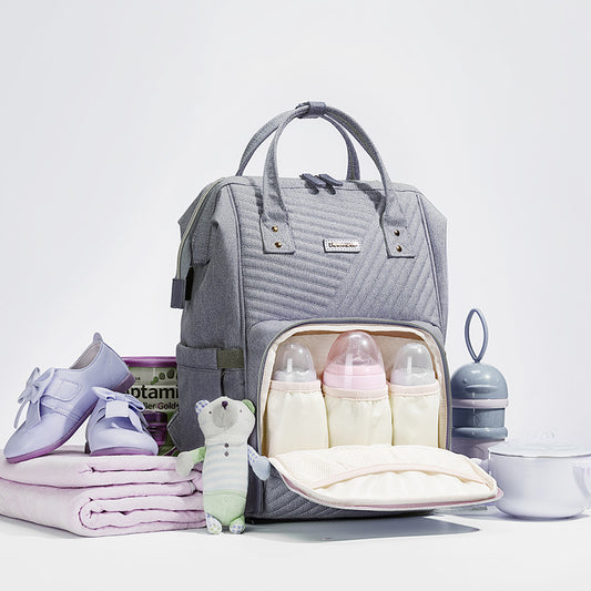 Image of Modern Quilted Diaper Bag Backpack from Edmene LLC