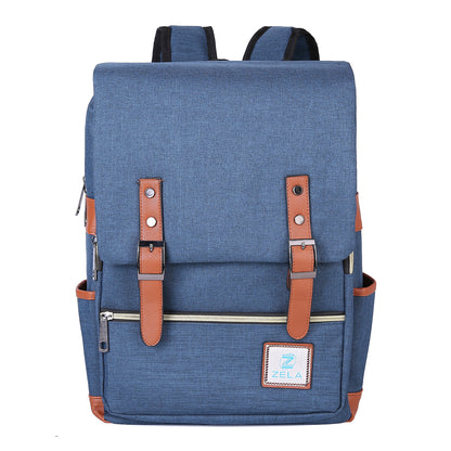 Image of Slim Backpack College School Business Fits 15 Inch Laptop Dark Blue 1073528485 from Edmene LLC