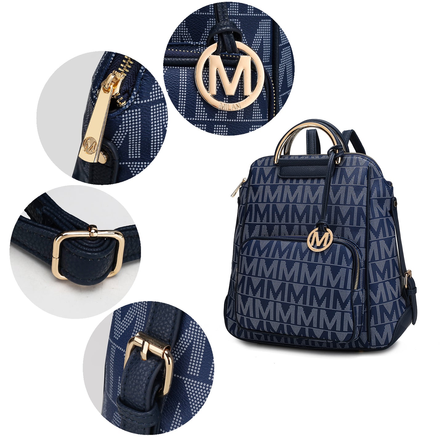 Image of Cora Milan M Signature Trendy Backpack 782300386 from Edmene LLC