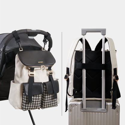 Image of Houndstooth Diaper Backpack 511124299 from Edmene LLC