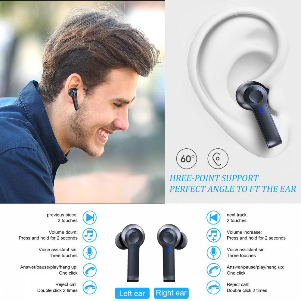 Image of Led Display Wireless Earbuds Tws 5 0 Bluetooth Earphone 729576311 from Edmene LLC