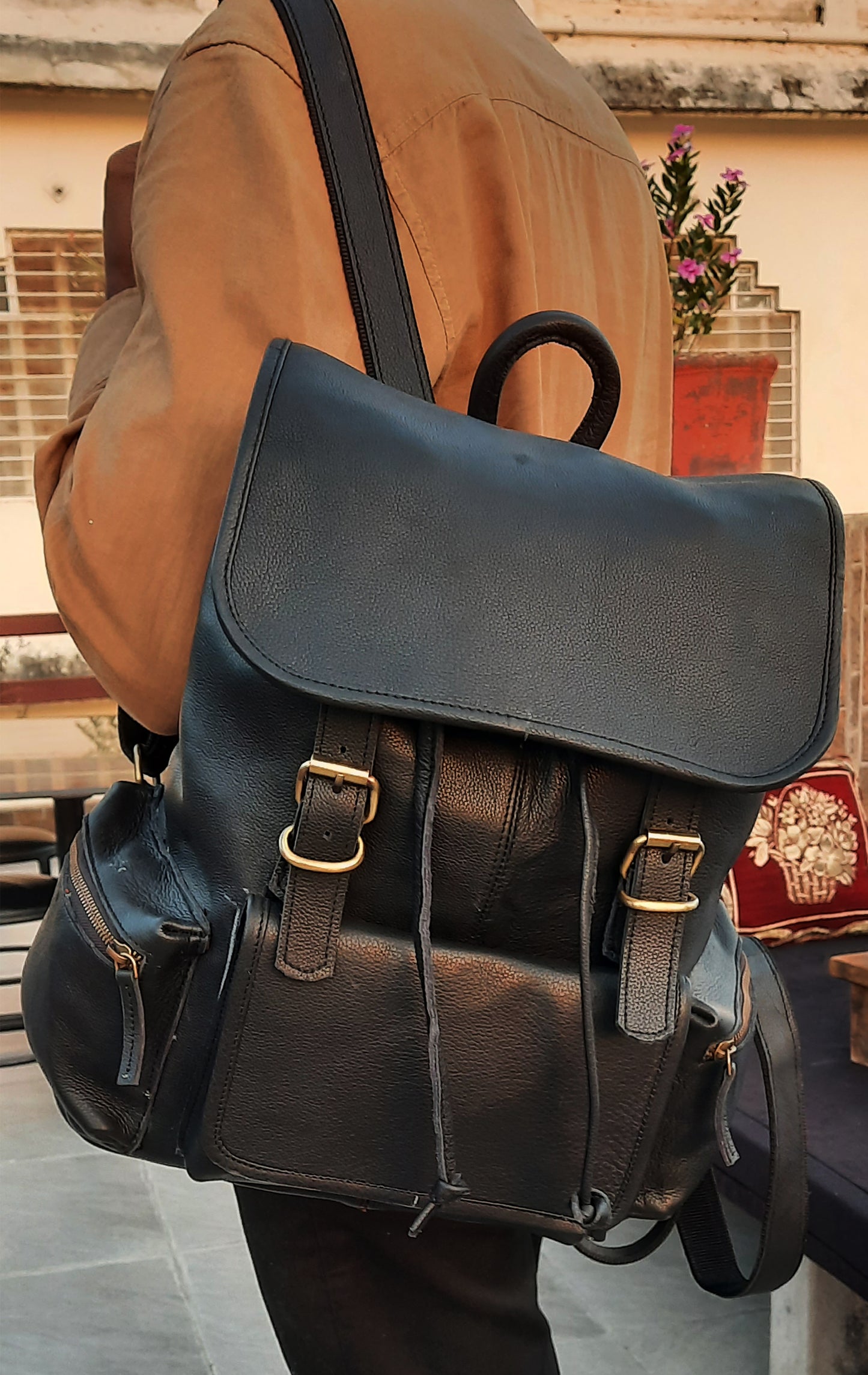 Image of Leather Backpack Handmade 15 5 Inch Unisex Backpack 896937807 from Edmene LLC