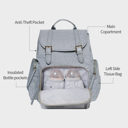 Image of Fashion Tweed Baby Diaper Bag Backpack 1274980428 from Edmene LLC