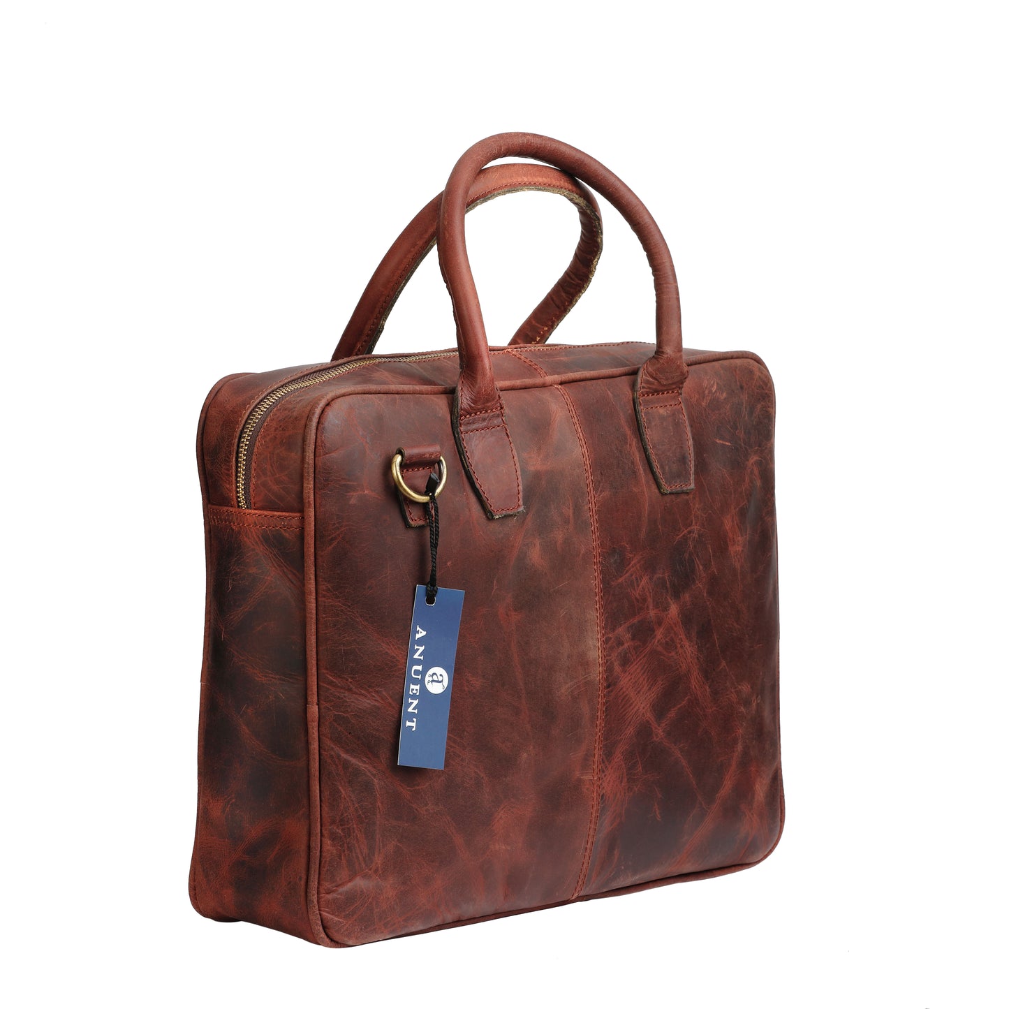 Handmade Buffalo Leather Briefcase Laptop Bag.