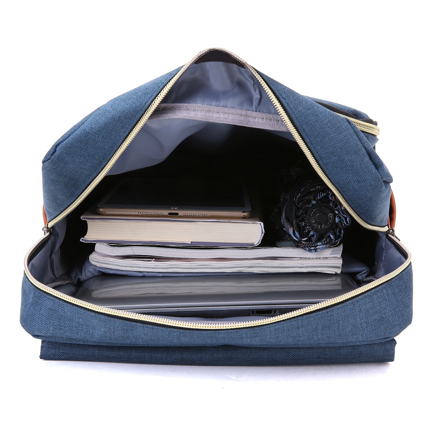 Image of Slim Backpack College School Business Fits 15 Inch Laptop Dark Blue 1073528485 from Edmene LLC